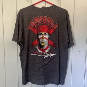 Harley Davidson T-shirt Tee Grey Seminole Men’s Size XL